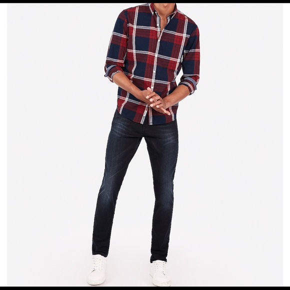 NWT Classic Plaid Soft Wash Button-Down Shirt - Picture 2 of 3